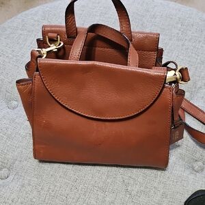Elegant Brown Leather Handbag